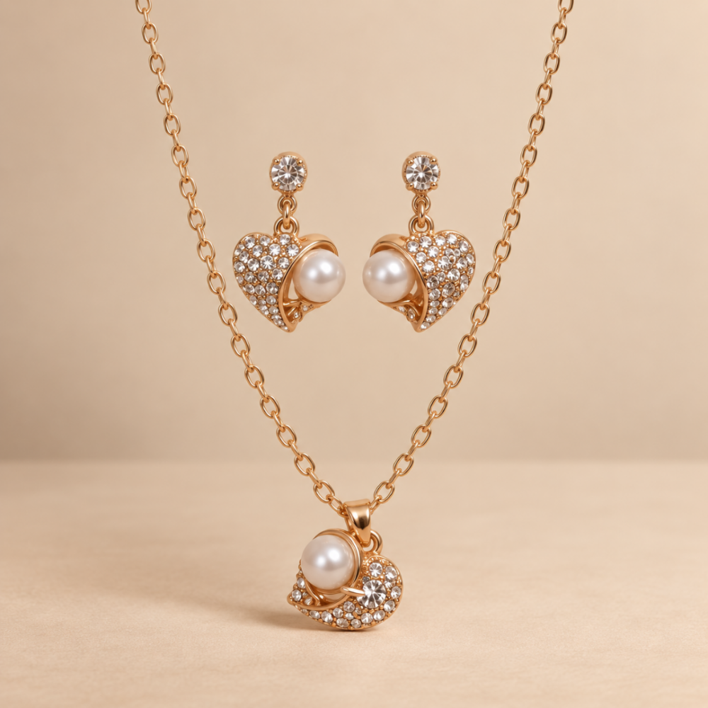 Parure Cœur de Perle