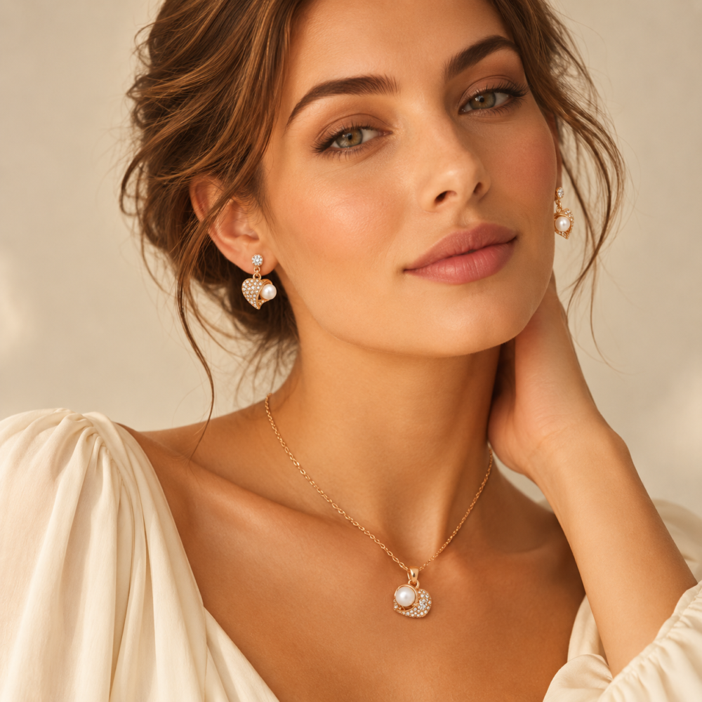 Parure Cœur de Perle